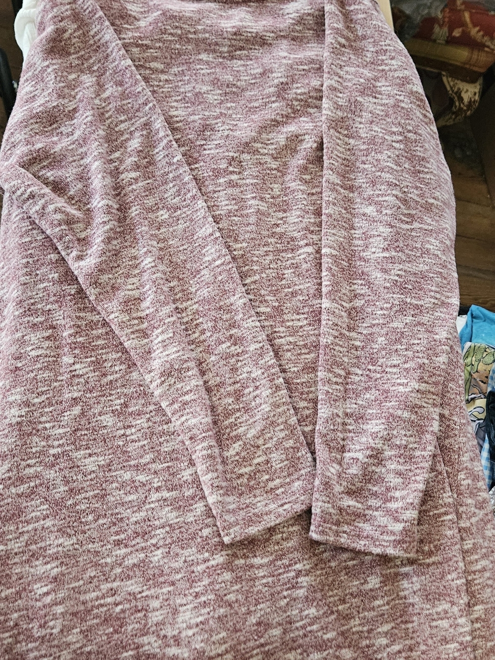 Maurices Marled Rose-Cream Crewneck Sweater Dress